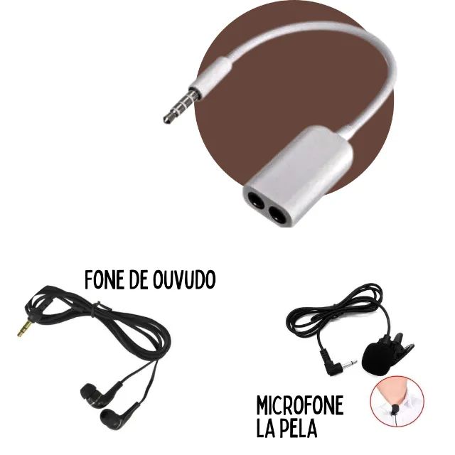 Cabo Adaptador P2 Para Fone e Microfone _ EL115 - Foto 2