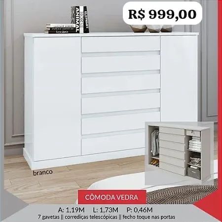 Cômoda Vedra Gigante - Promoção 
