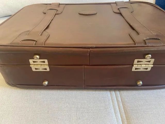 mala de couro vintage marrom - Foto 4