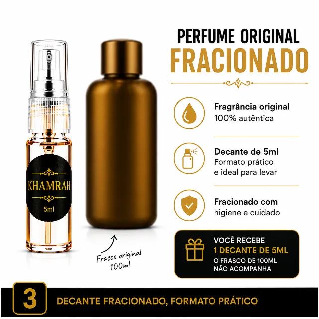  Decante Khamrah Lattafa 5 ml Eau de Parfum Original - Foto 3