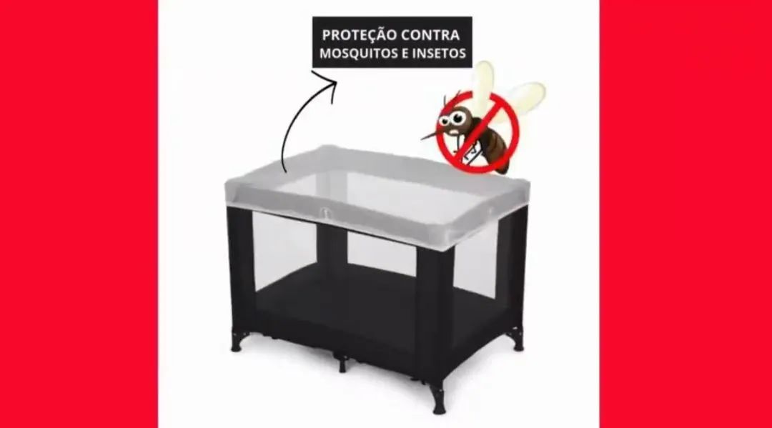 Mosquiteiro universal de elástico para berço e carrinho 