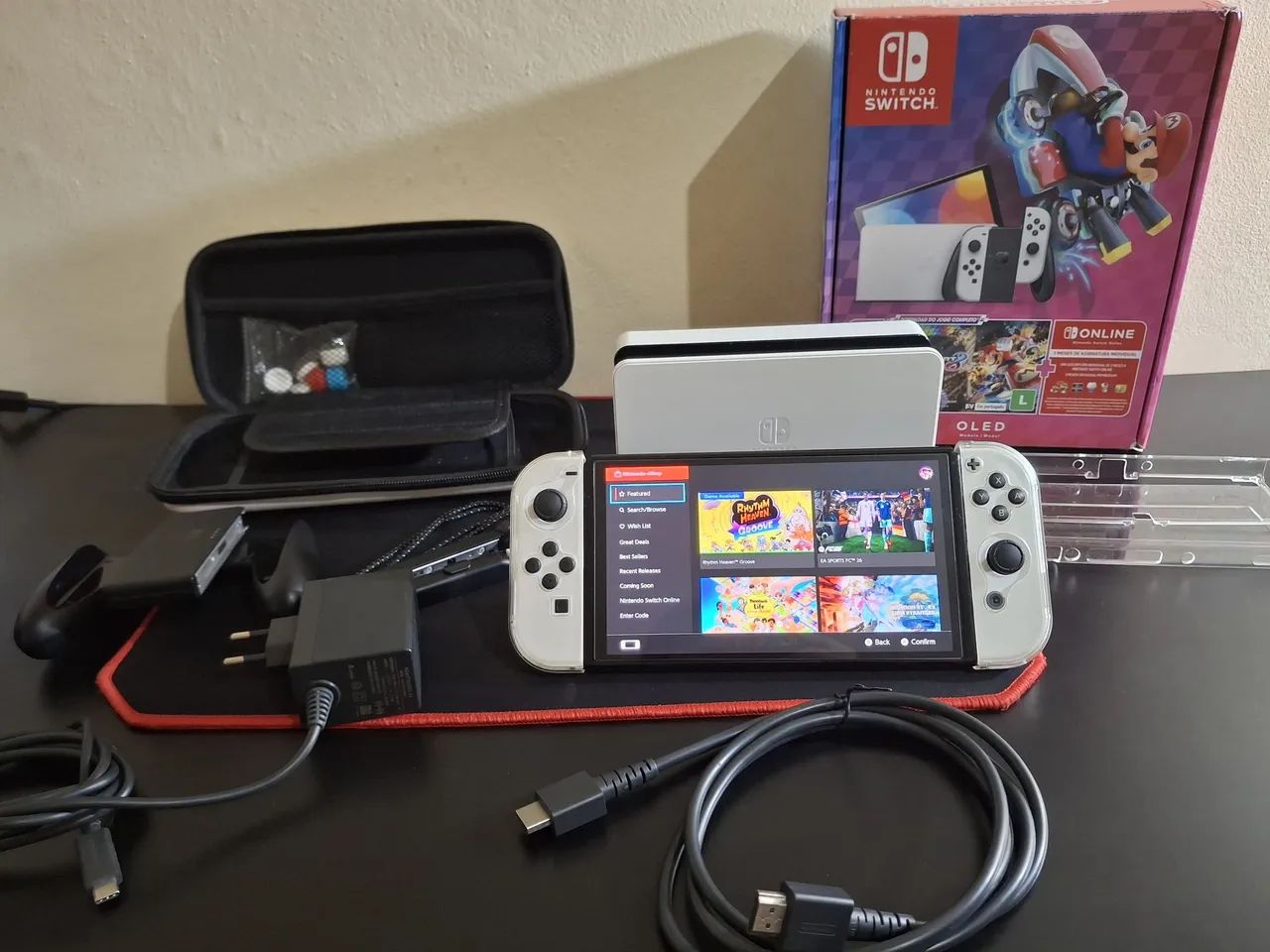 Nintendo Switch OLED Branco 64GB - Foto 5