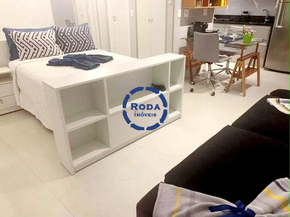 Studio mobiliado na Pompéia com vista mar e 1 vaga - Foto 2