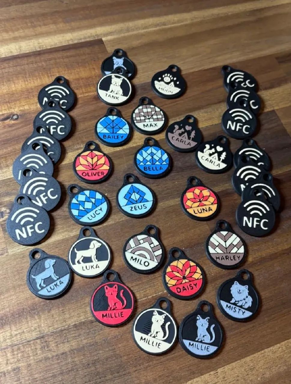 Pingentes com NFC para seu Pet