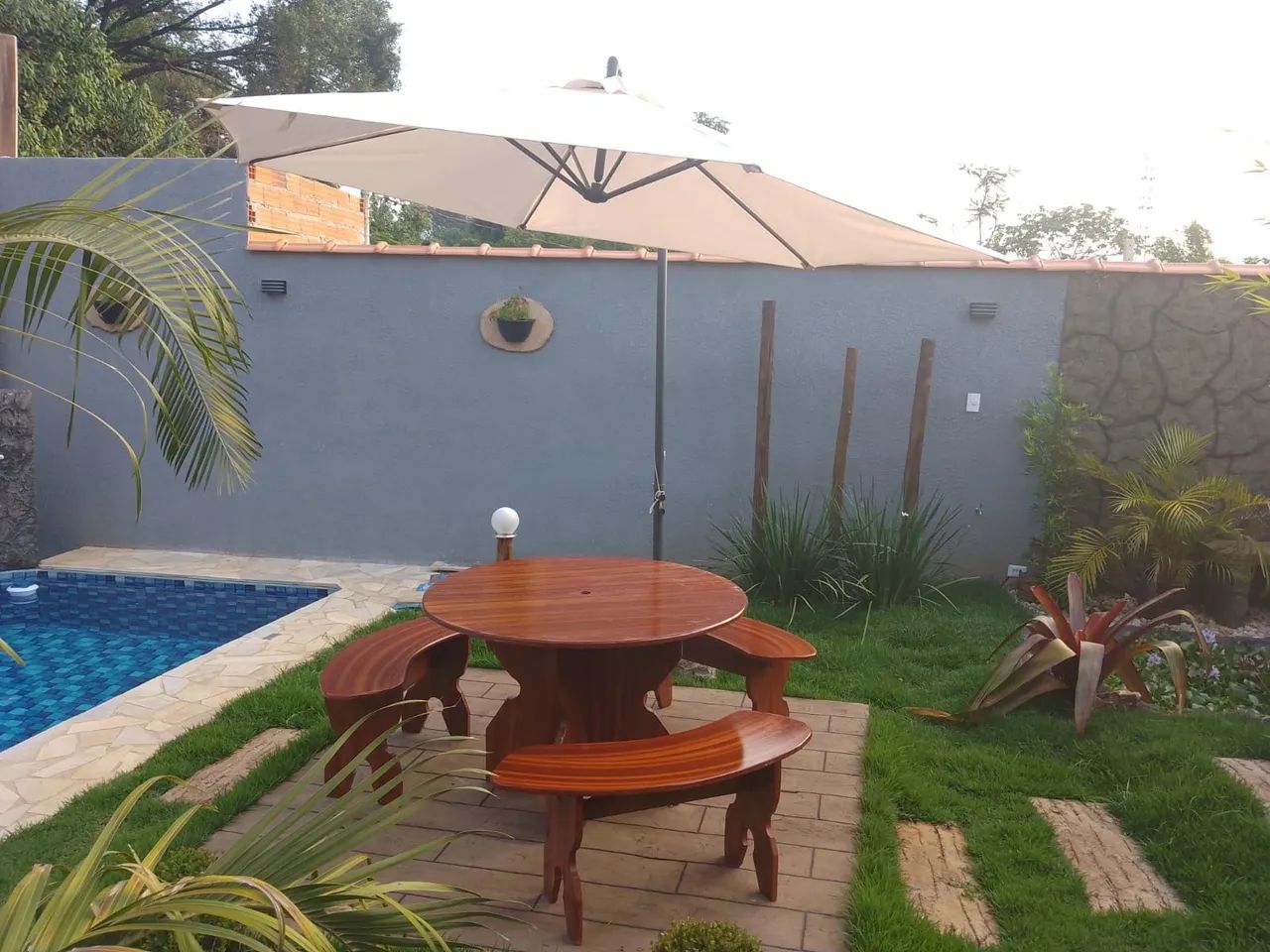 Mesa de área externa em pedra ardósia  - Foto 3