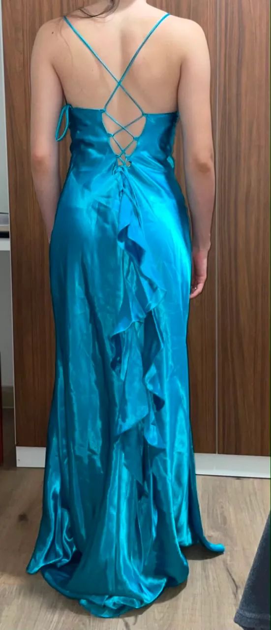 Vestido de Festa Azul - Foto 3