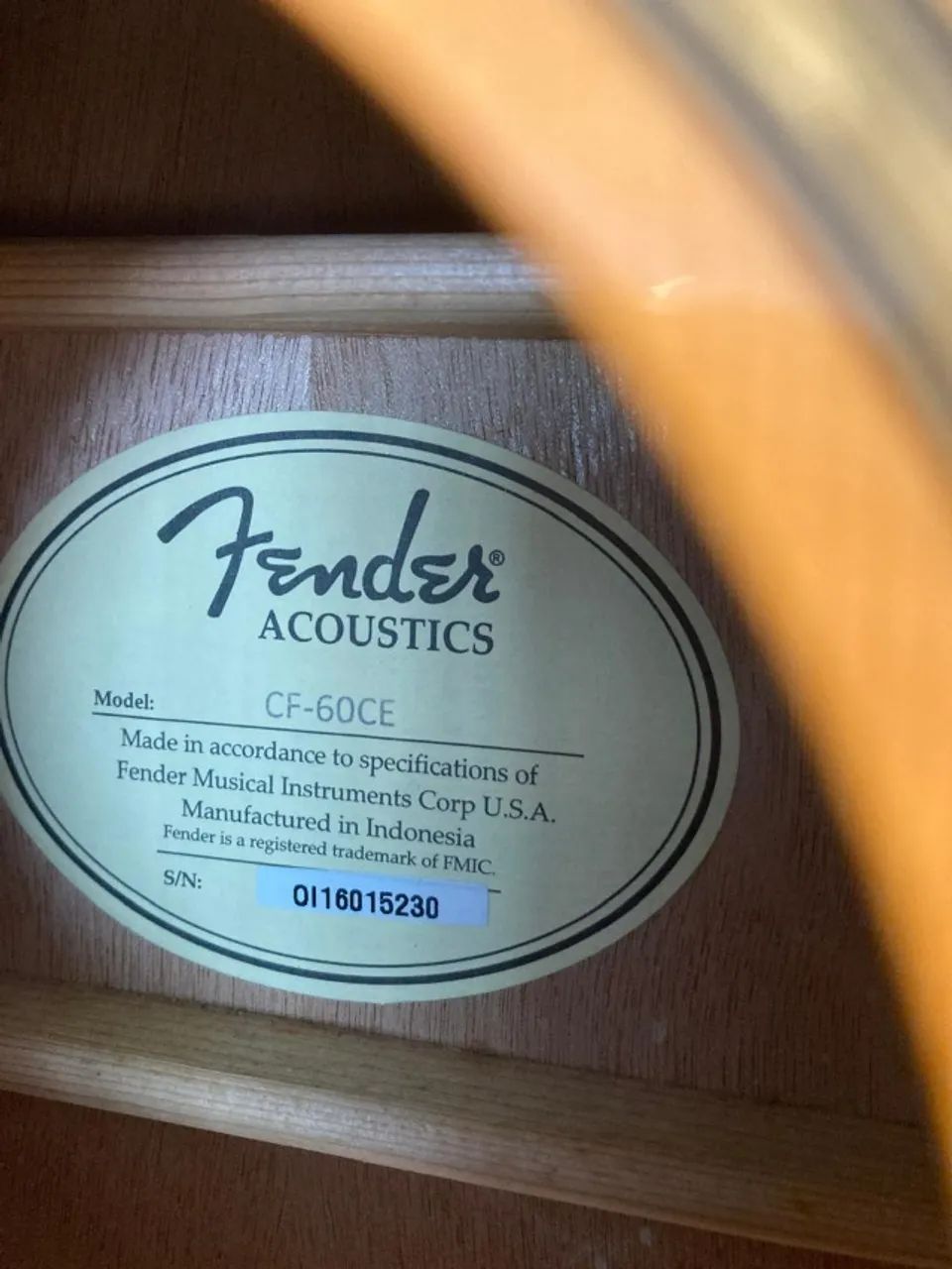 Violão Eletroacústico Fender CF-60CE + Case - Foto 3
