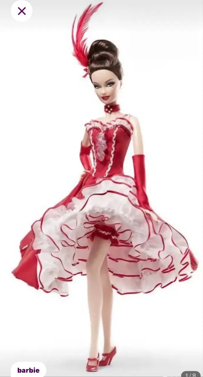 Boneca Barbie Moulin Rouge Gold Label