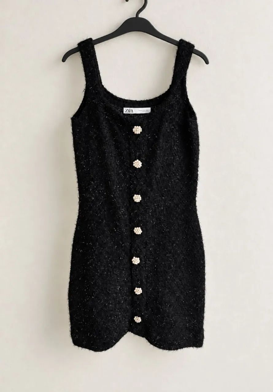 Vestido Zara Botões Joia 