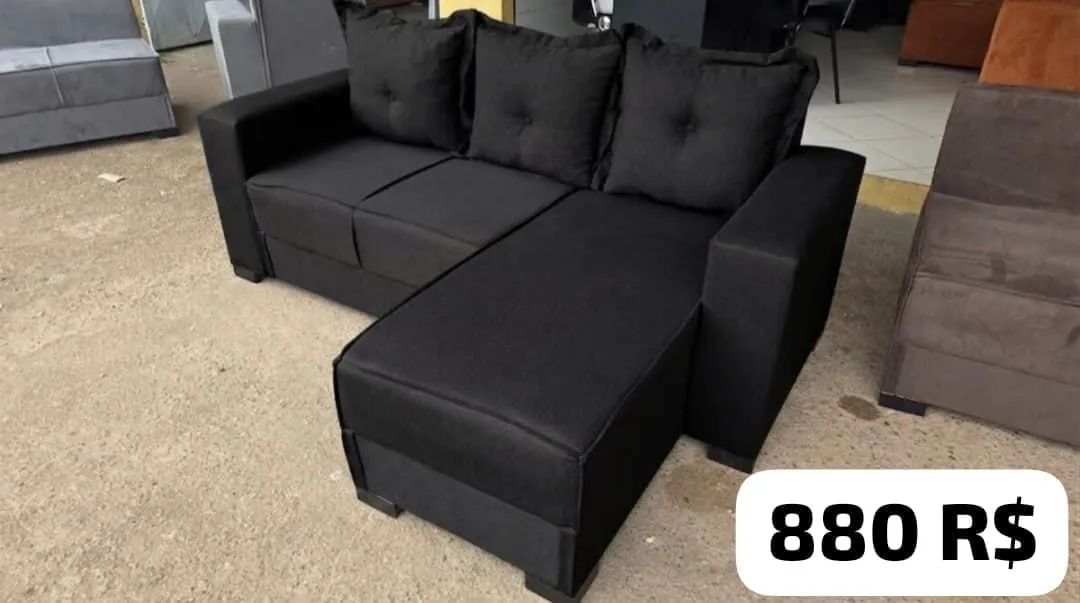 SOFÁS 2 LUGARES COM CHAISE NOVOS  - Foto 2