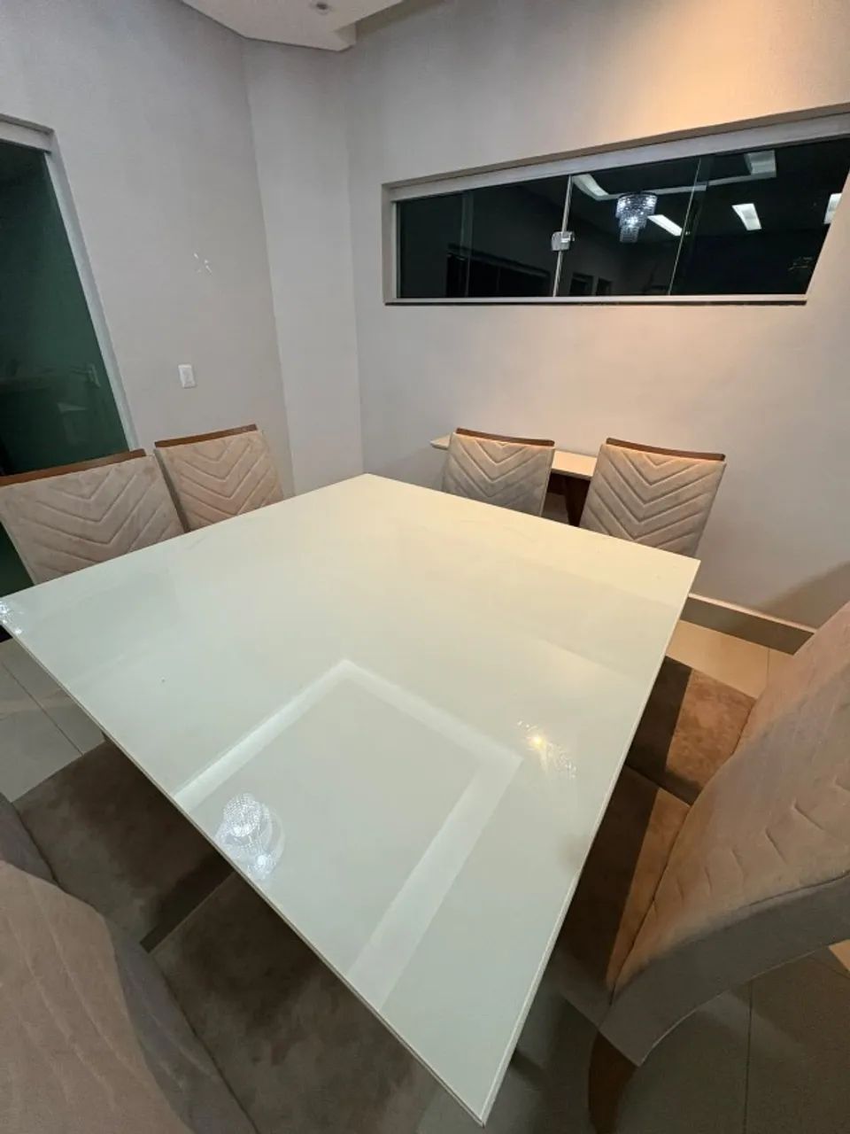 Mesa de jantar quadrada 8 cadeiras - Foto 4