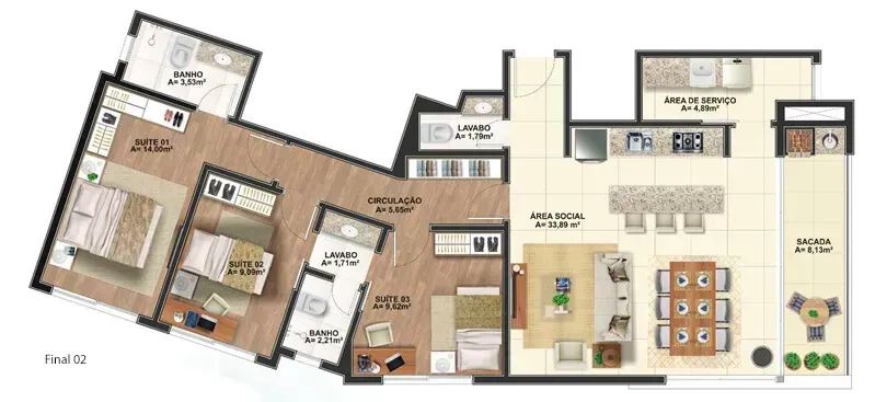 Imóvel para venda com 110 metros quadrados com 3 quartos em Estreito - Florianópolis - SC - Foto 3