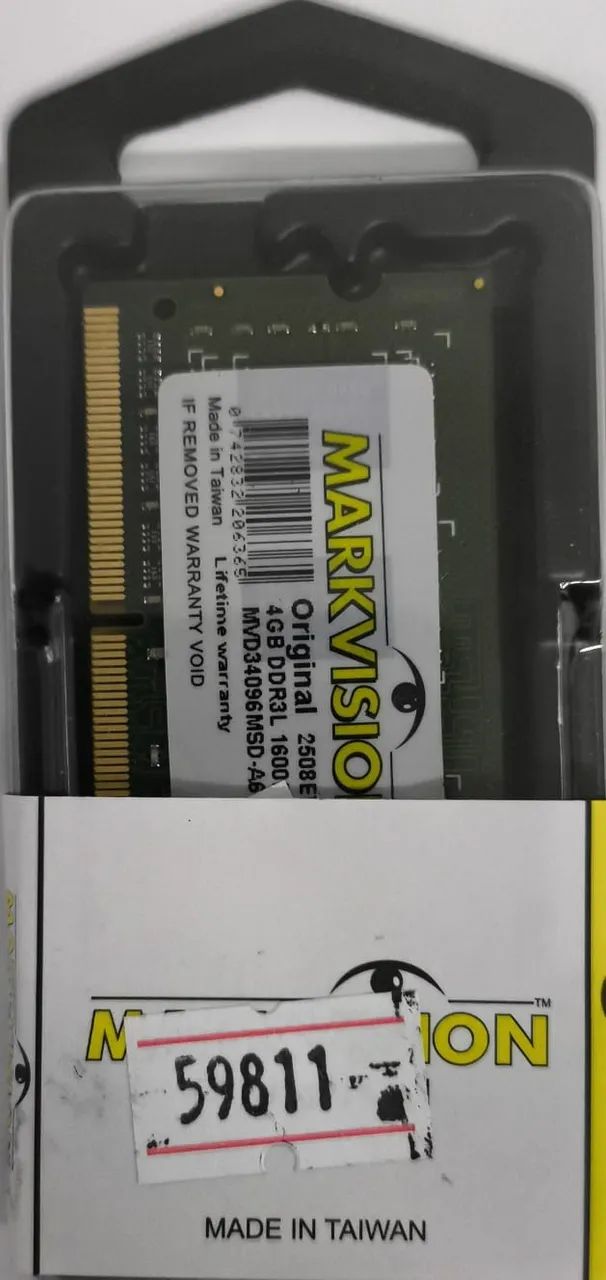 MEMÓRIA NB DDR3L 4G 1600MHZ - MARKVISION - MVD34096MSD-A6