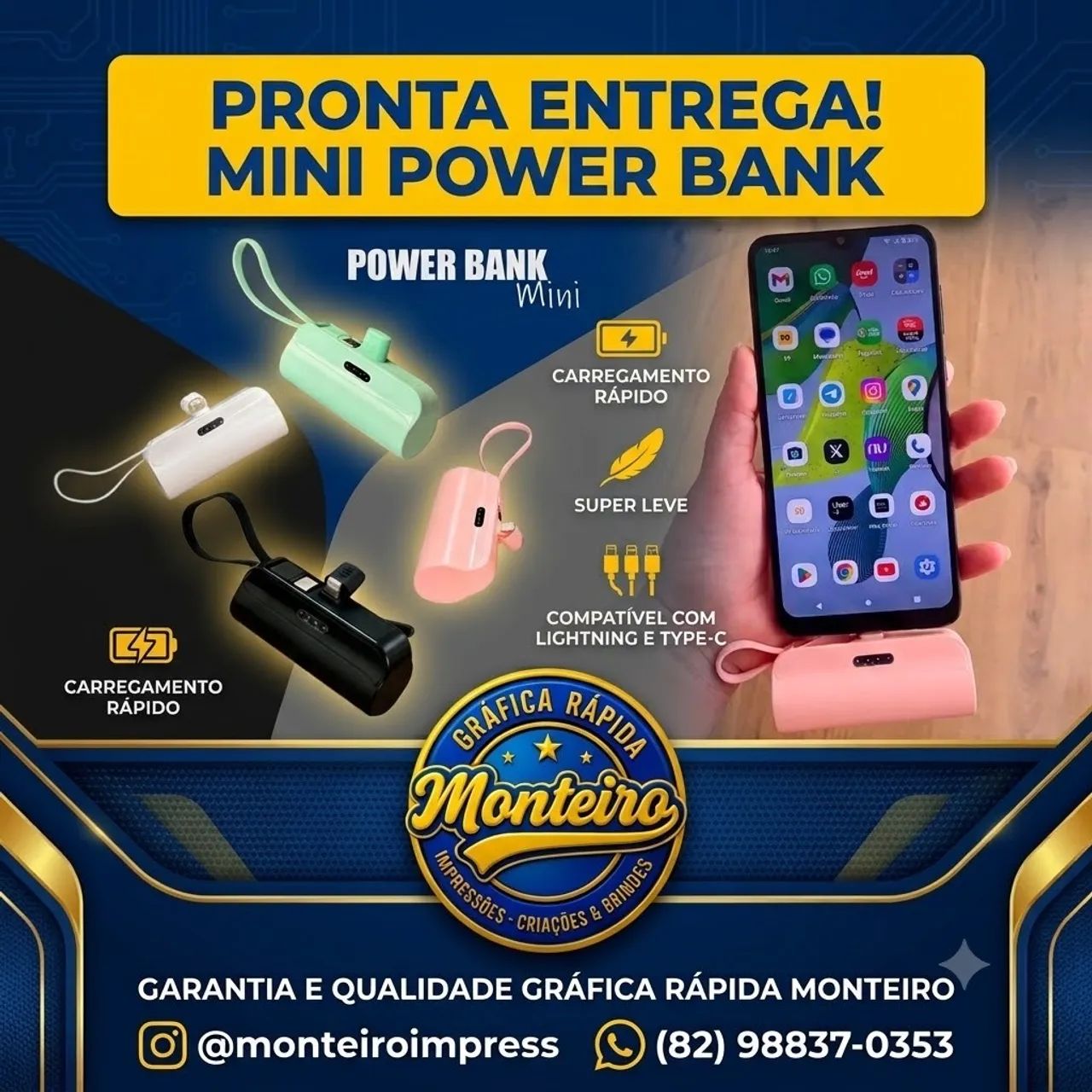 MINI POWER BANK (NOVO) - Foto 2