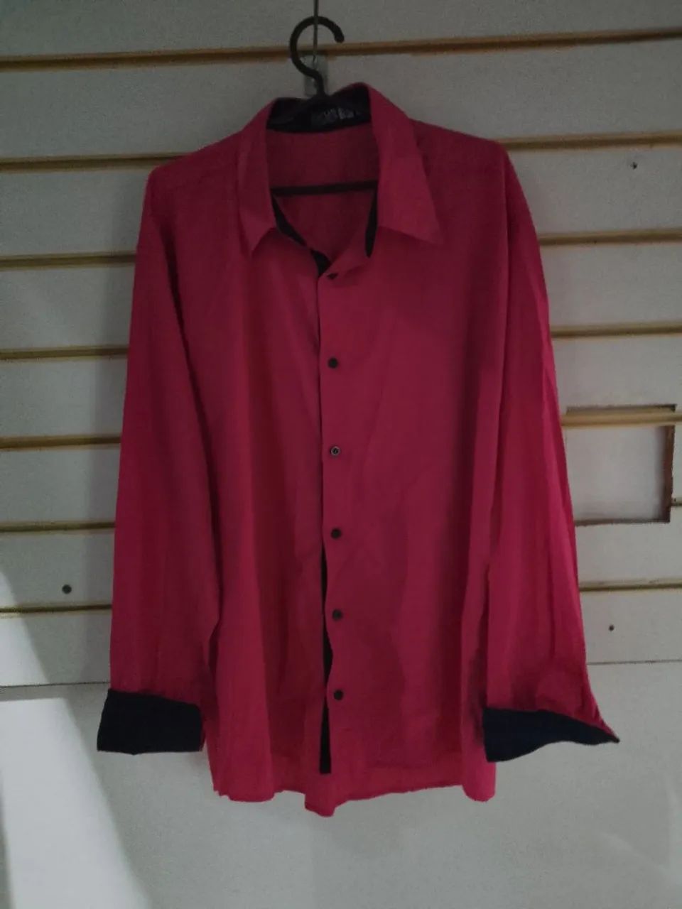 Camisa social masculina, cor rosa