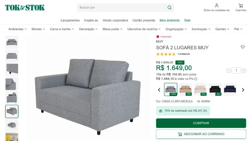 Sofá Tokstok 2 Lugares "MUY"  - Foto 4