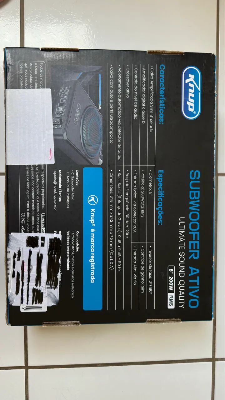 Subwoofer Slim Knup 8? 200w RMS - Foto 4