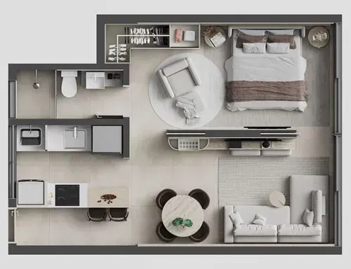 PLANTA 43m²