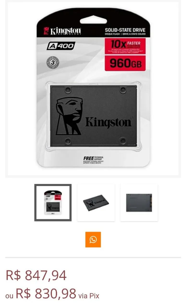 Ssd kingston 1tr