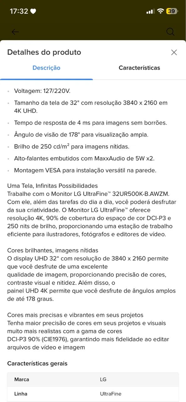 Monitor LG 32 4K 60FPS - Foto 2