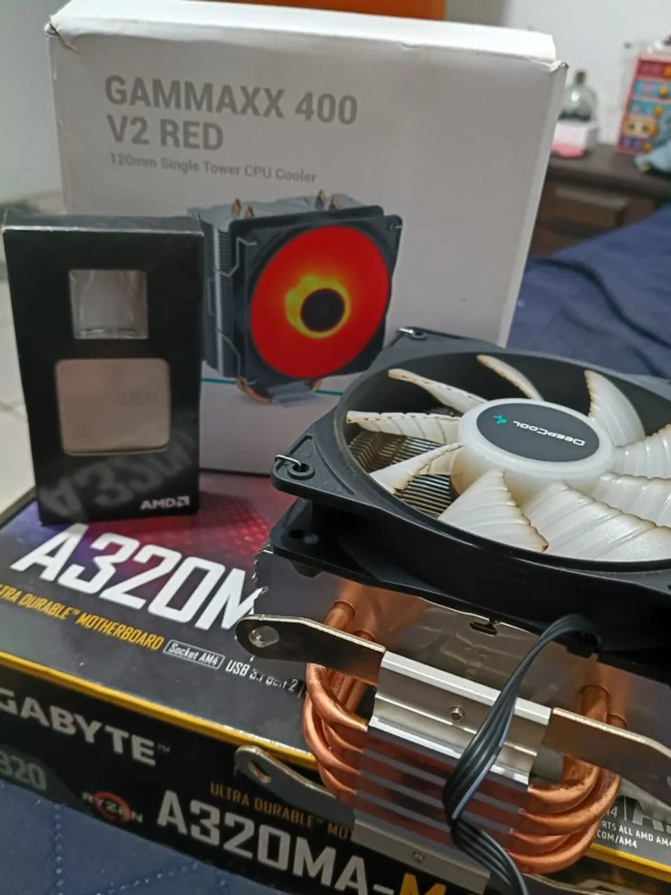 Kit Ryzen 7 Completo! ryzen 7 1700x/A320M-M.2/Air Cooler Deepcool 400v2 