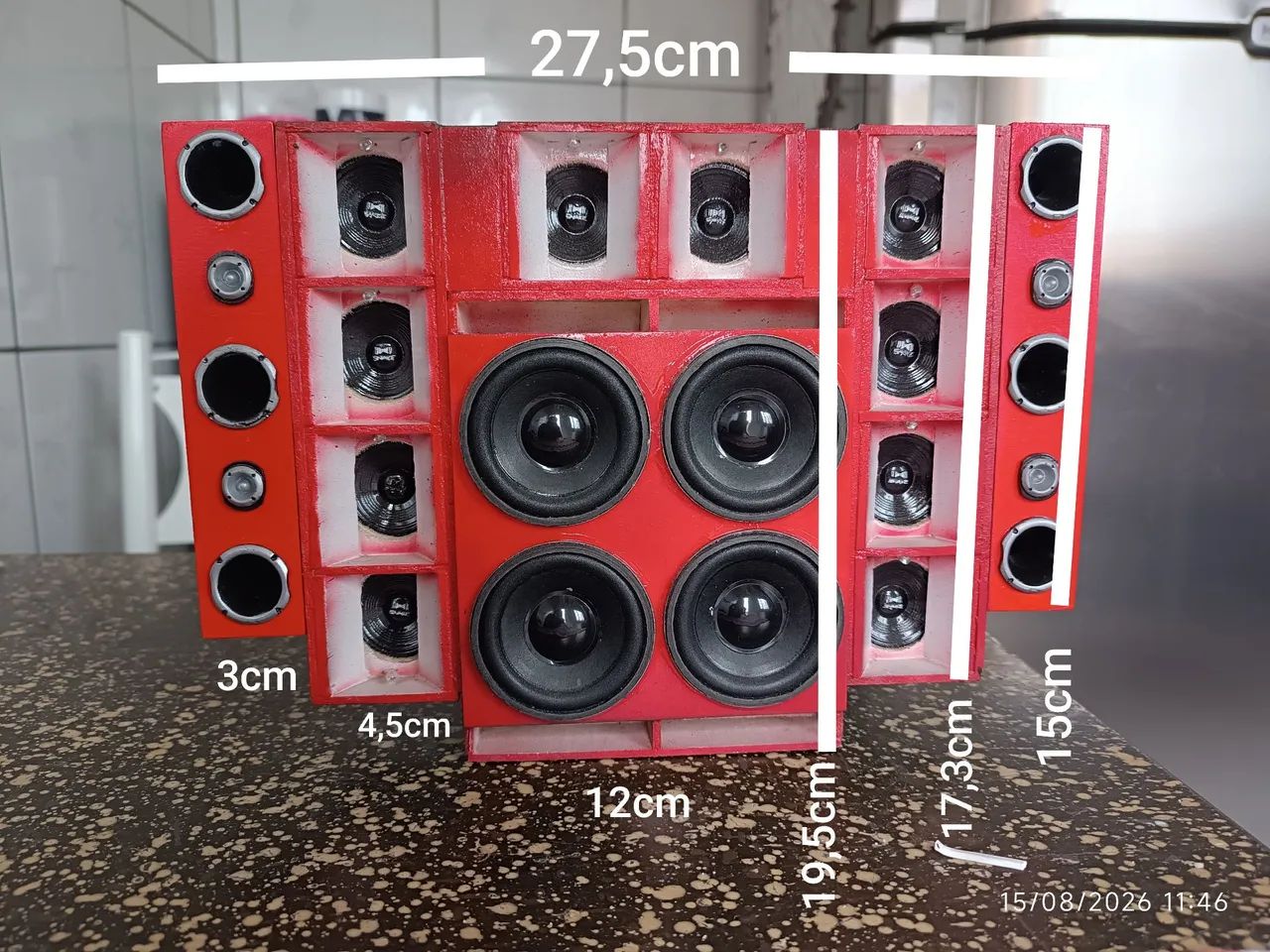Mini paredão de som Bluetooth 20w 12v  - Foto 4