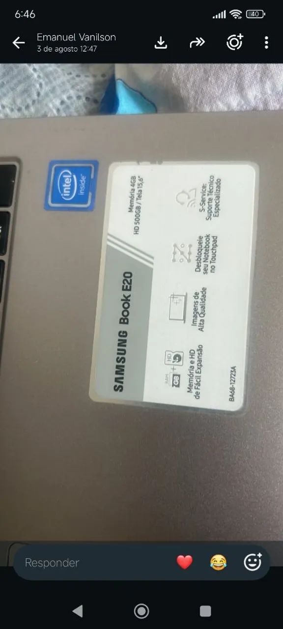 Nootbook Intel  Samsung Book E20 - Foto 2