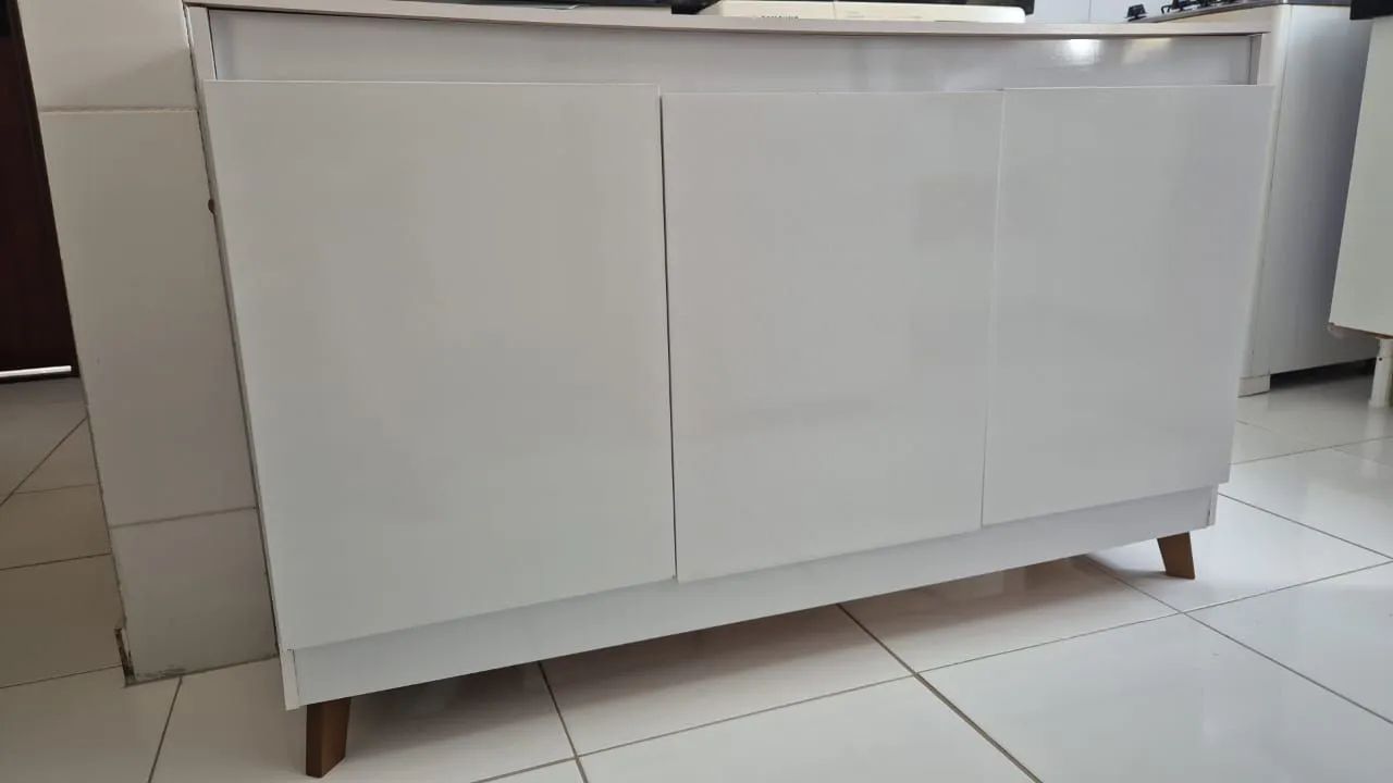 Balcão Branco 3 portas usado Excelente 