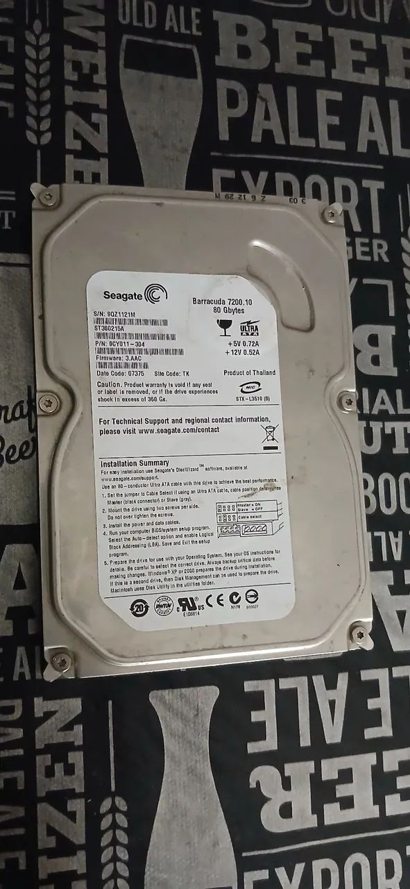 Hd ide 80gb 