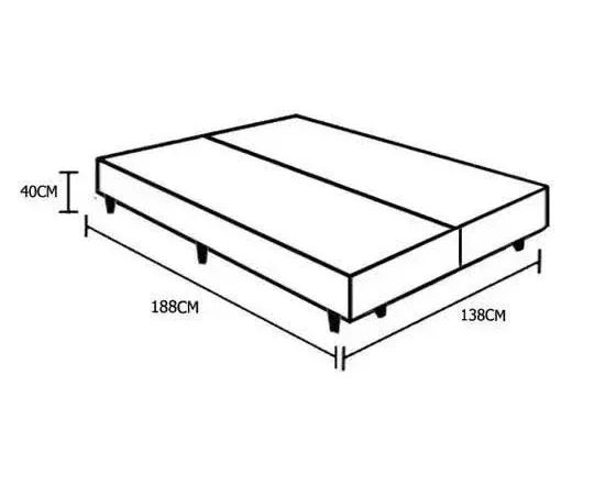 Cama Base Box Casal Cinza Suede - Foto 2