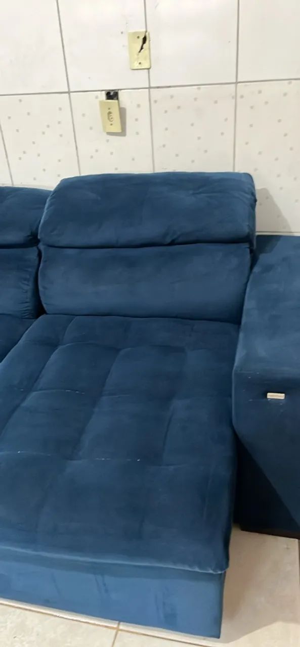 Sofá Cama Azul Grande - Foto 5