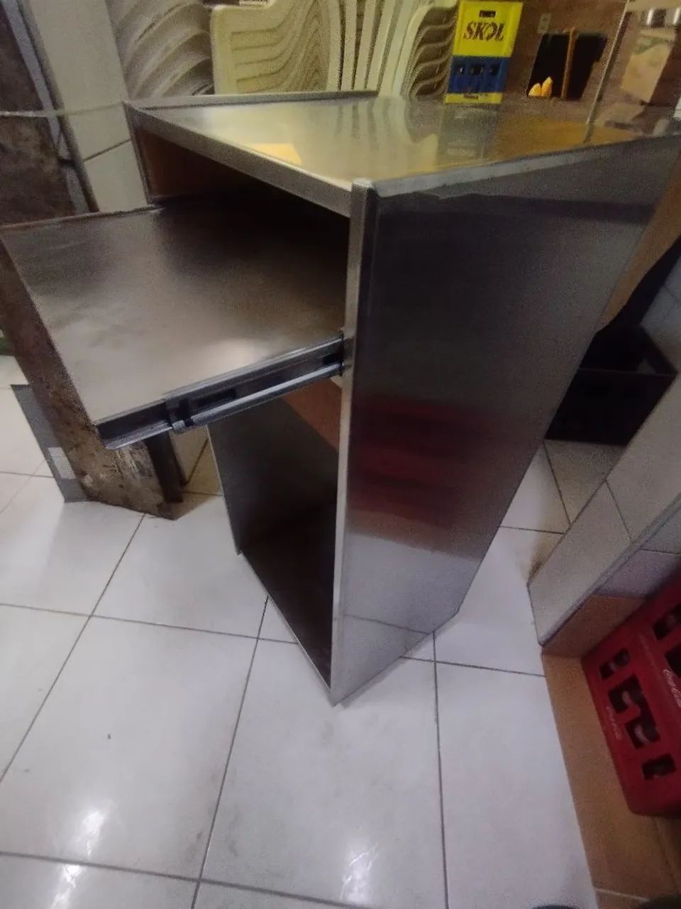 Vendo balcao aço inox com gaveta e escoradeira retratio - Foto 5