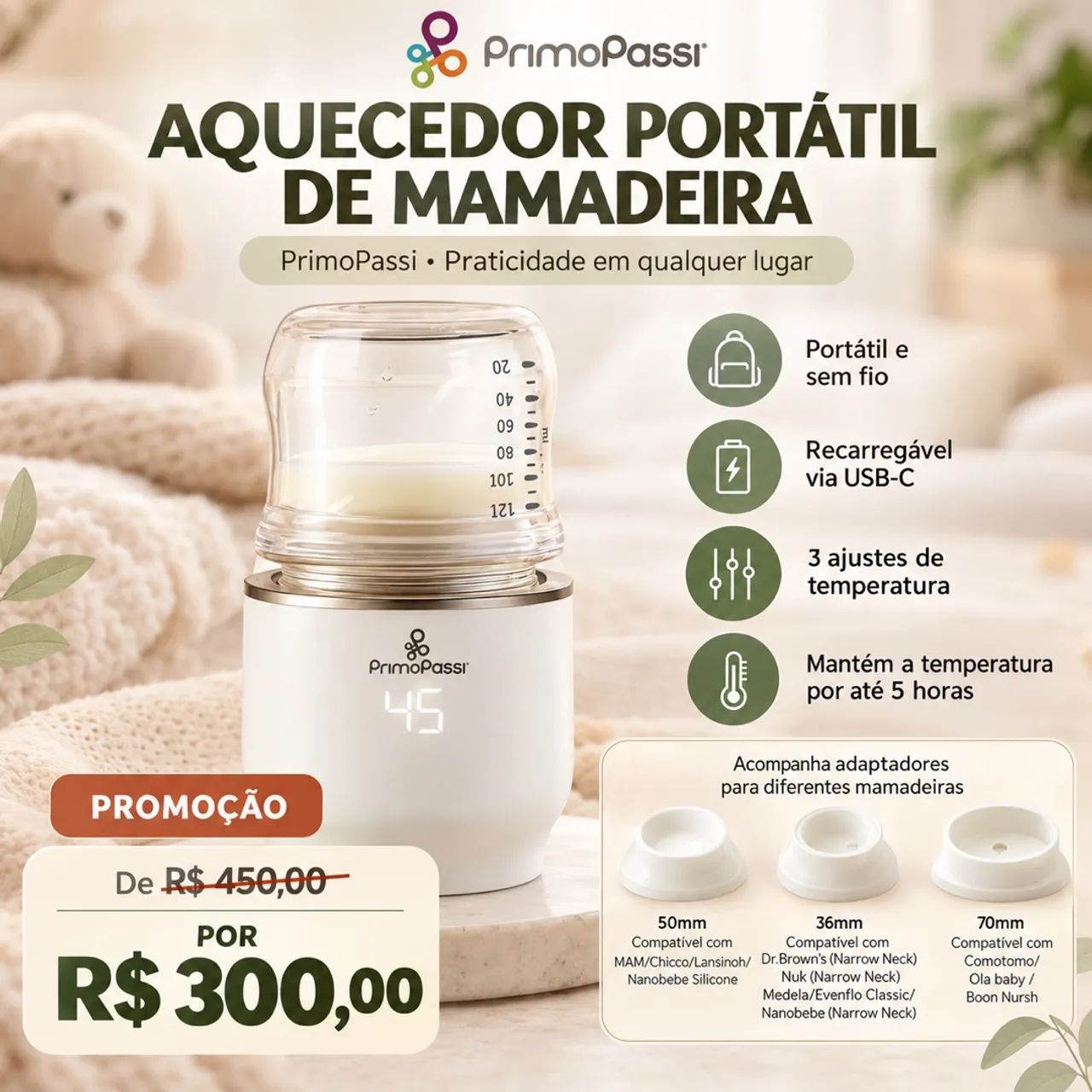 Aquecedor de mamadeira 