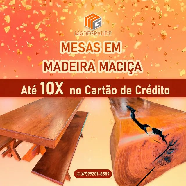 Mesas em Madeira Maciça Oferta