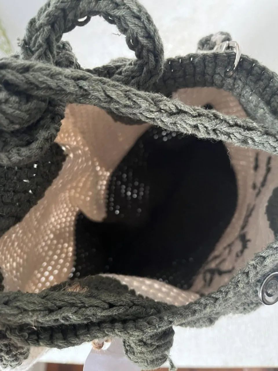 bolsa de crochê - nova! com 2 alças e bag de moedas - gina gigi  - Foto 2