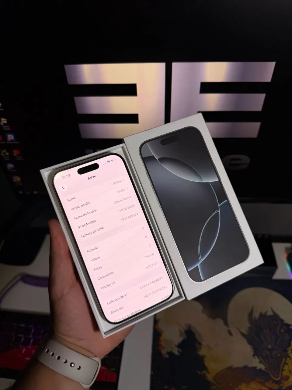 IPHONE 16 PRO 128GB BRANCO - Foto 3