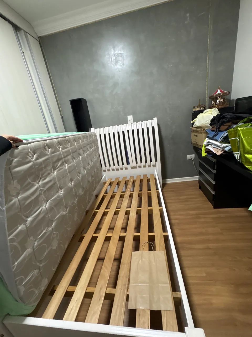 Box cama solteiro de madeira - Foto 3