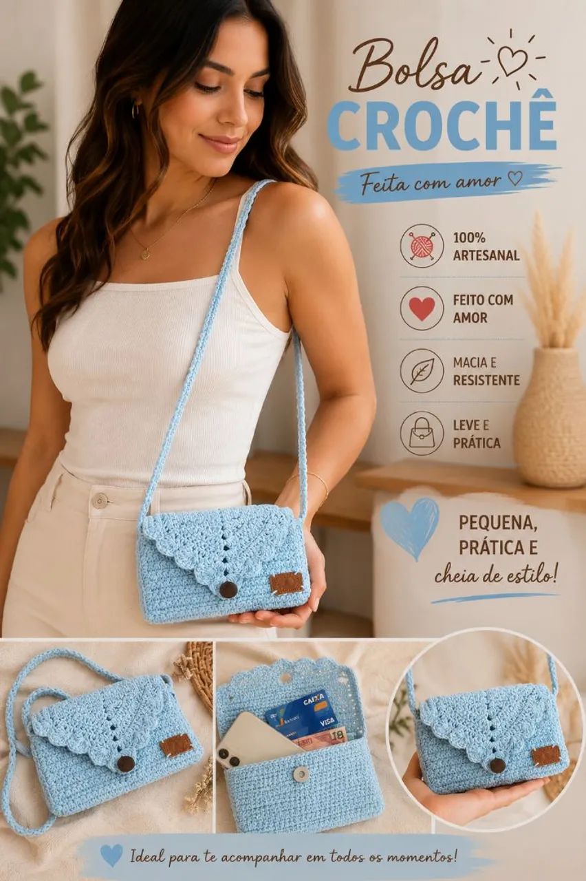 Bolsas em crochê  - Foto 3
