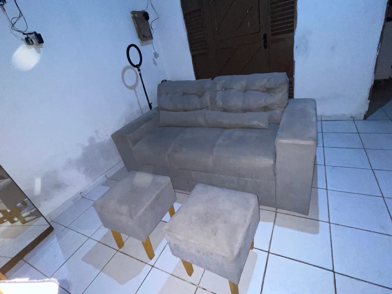 TWO-SEATER SOFA + TWO PUFFS436600617766103042