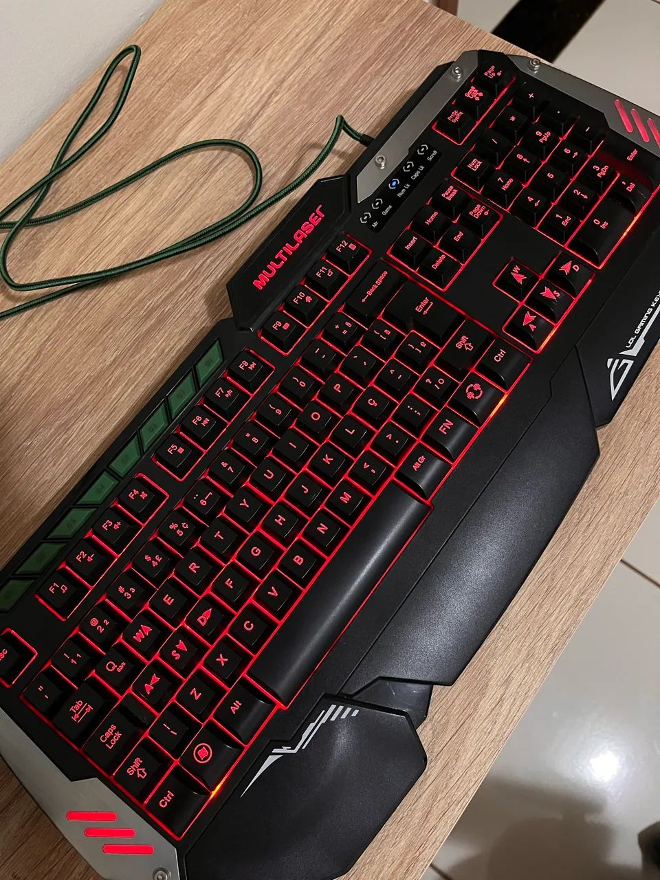 Teclado Gamer multilaser metal war 