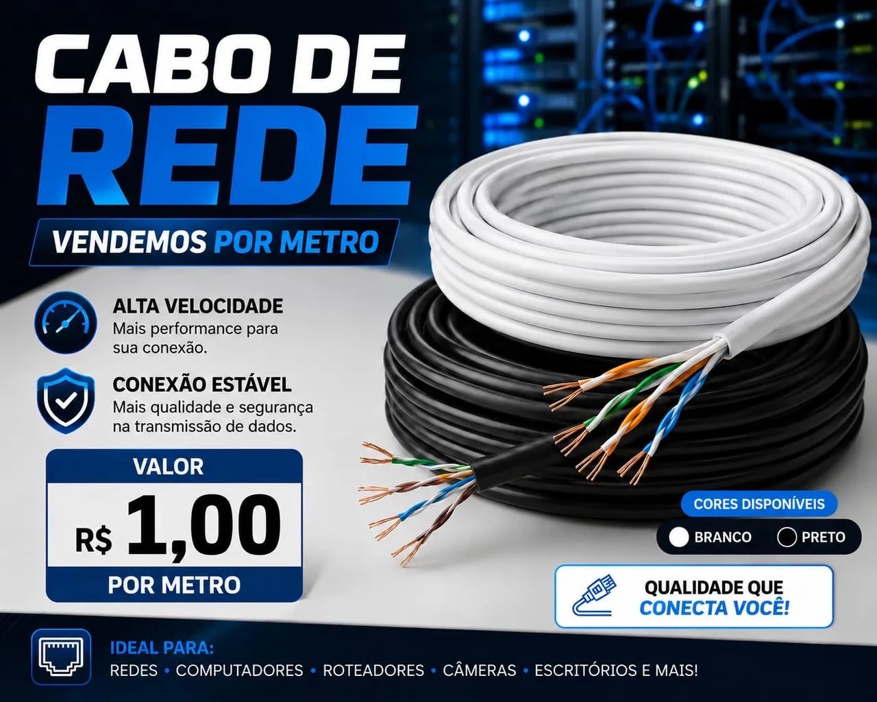 CABO DE REDE POR METRO 