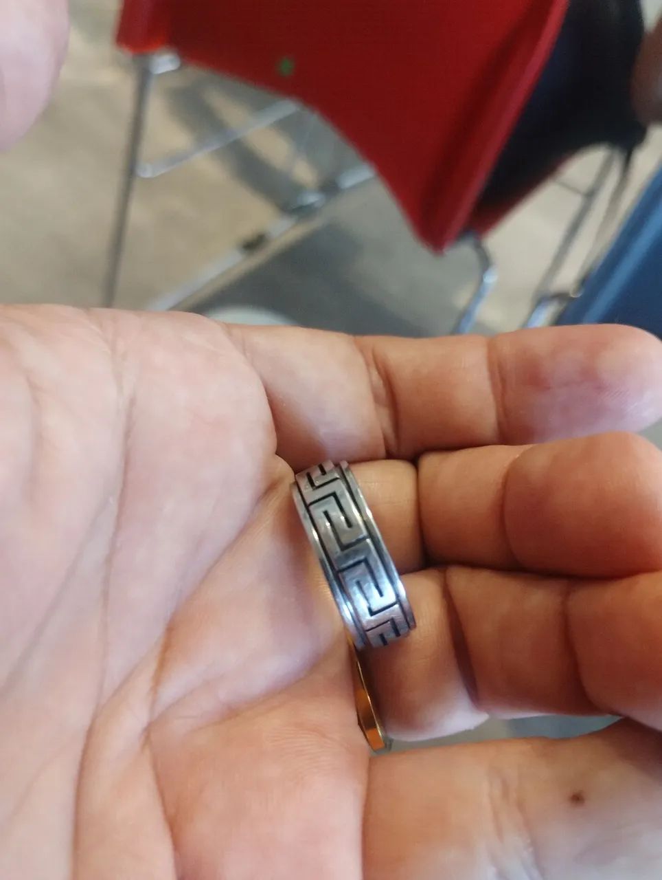 Anel Titanium chave grego anti stress  - Foto 4