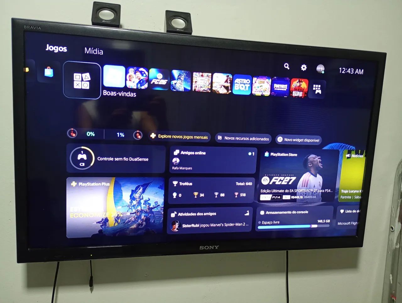Playstation 5 slin, com leitor + 1tb  - Foto 3