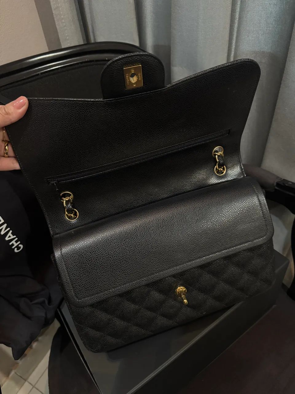 Bolsa Chanel Classic double Flap Jumbo Original  - Foto 4