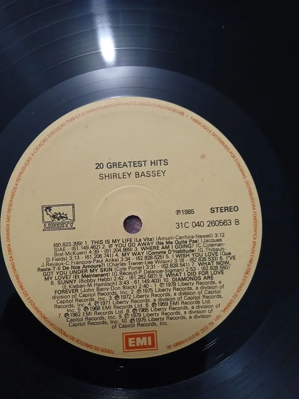 Lp Shirley Bassey 20 greatest hits usado  - Foto 5