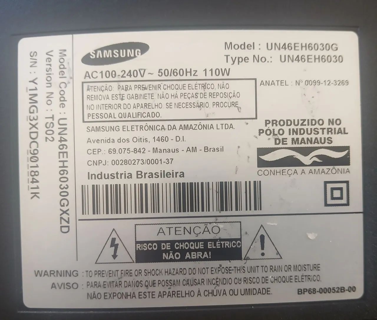 Tv SAMSUNG 46 polegadas para retirada de peças  - Foto 2