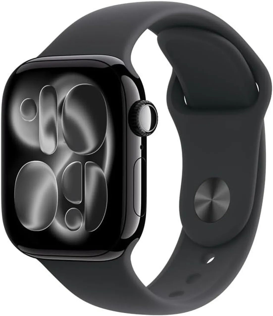 Apple Watch Series 11 GPS, Caixa em alumínio preto de 42 mm com Bracelete preto p/m