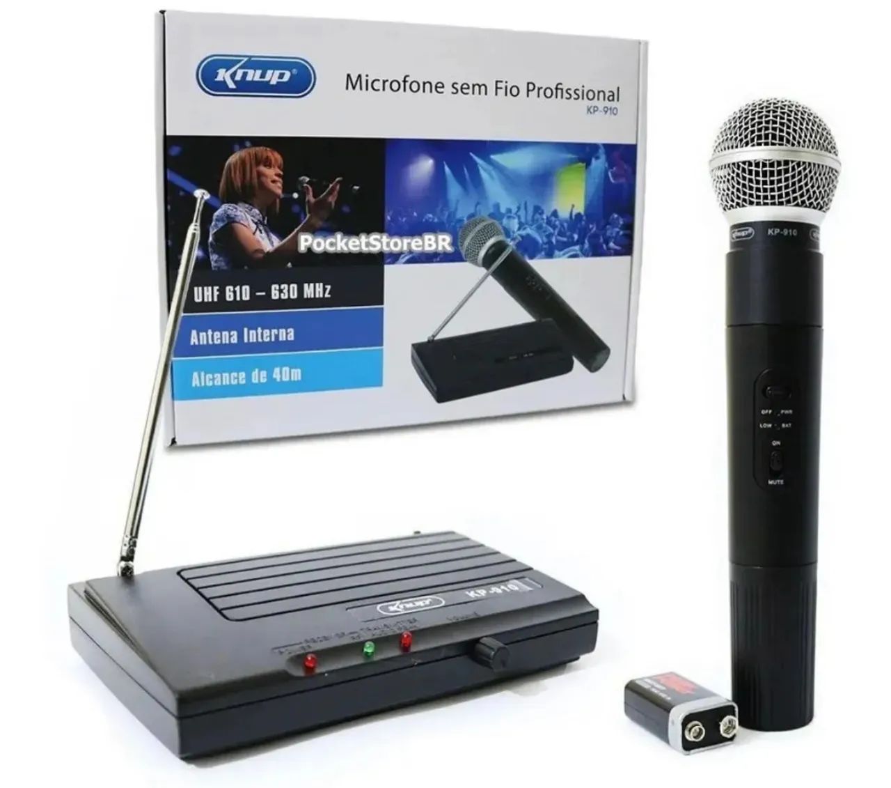 Microfone sem fio Knup kp910 - Foto 2