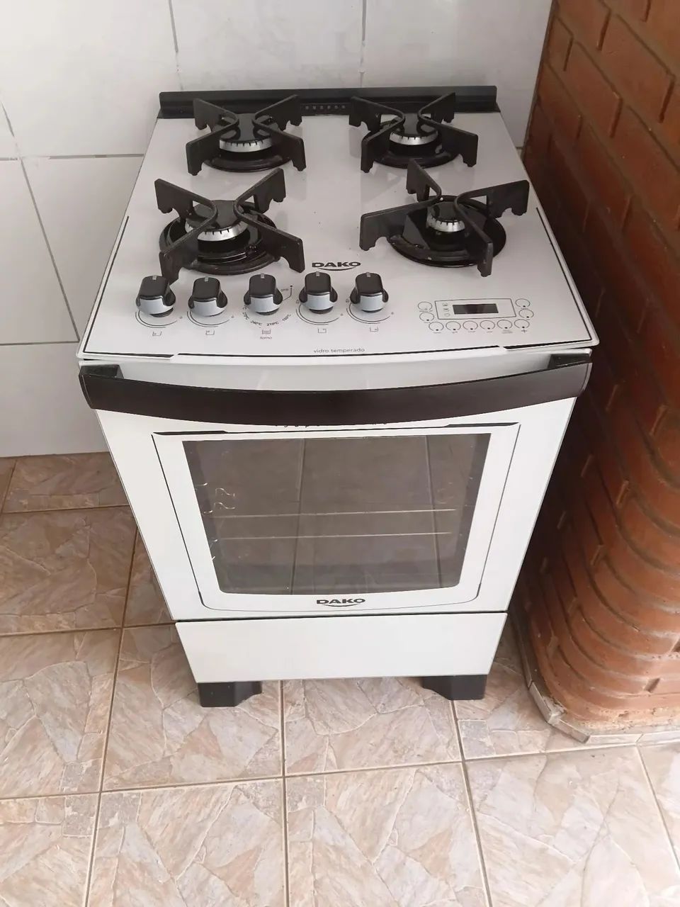 FOGÃO DAKO TAMPO BRANCO COM GRIL - Foto 3