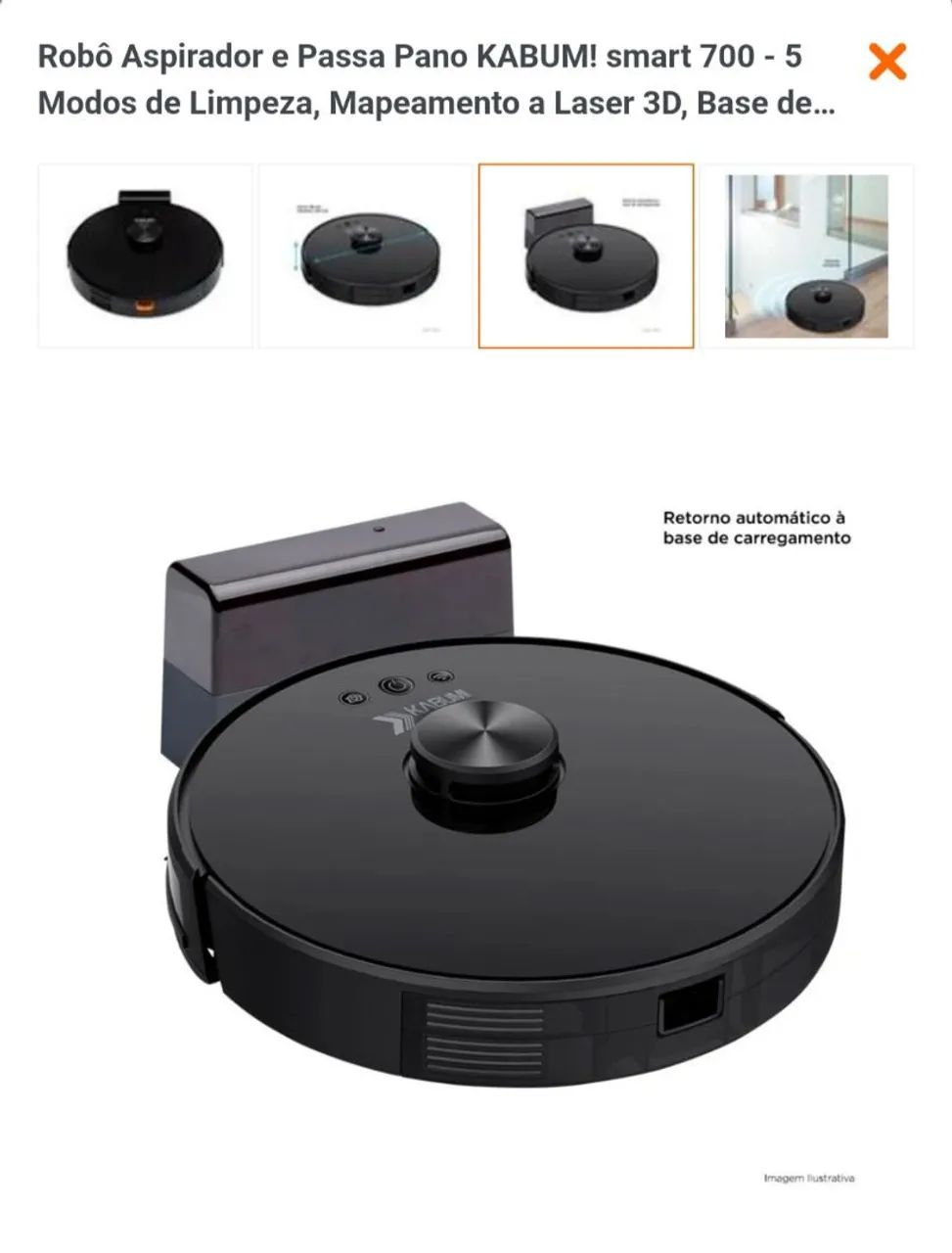 Robô aspirador Smart 700 Kabum + kit extra - Foto 2